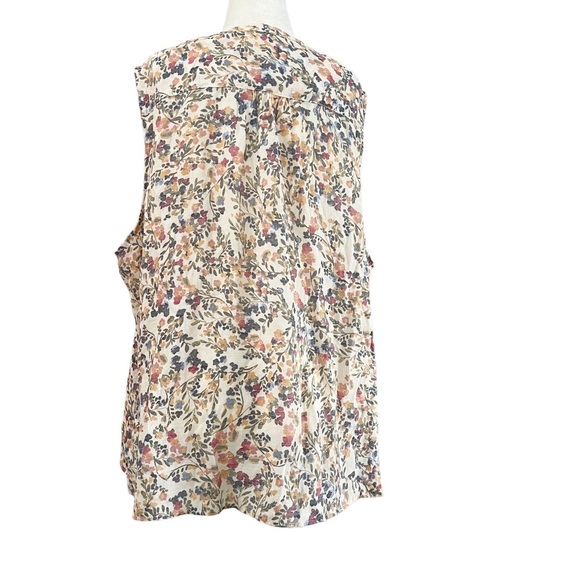 Zac & Rachel Woman Woman’s Shirt Sleeveless Button Up Floral Plus Size 3X. - Picture 5 of 7